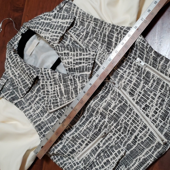 Ramy Brook Leather Sleeve Moto Style Jacket with removable Sleeves - Picture 10 of 11